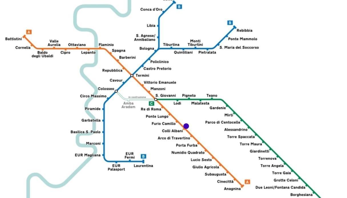 Apartmán Casa Mia Metro A 100Mt Řím Exteriér fotografie